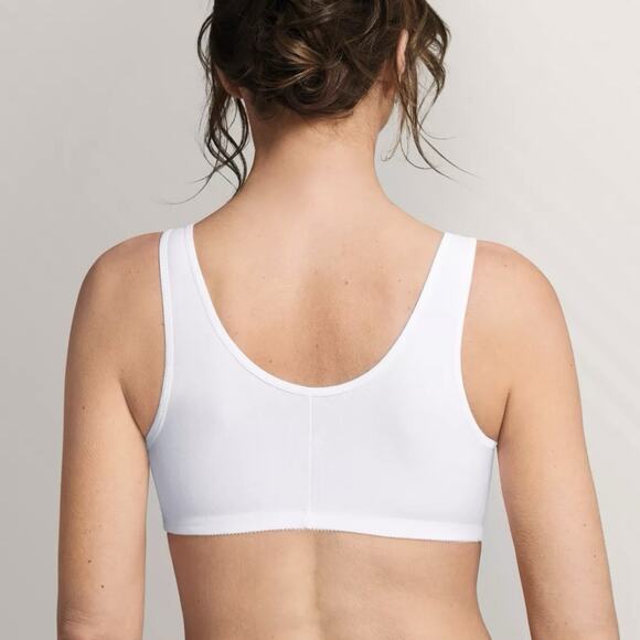 Amoena Size Small A/B Soft Sleep Bra Pocketed Mastectomy Frances Front Closure - Picture 2 of 7